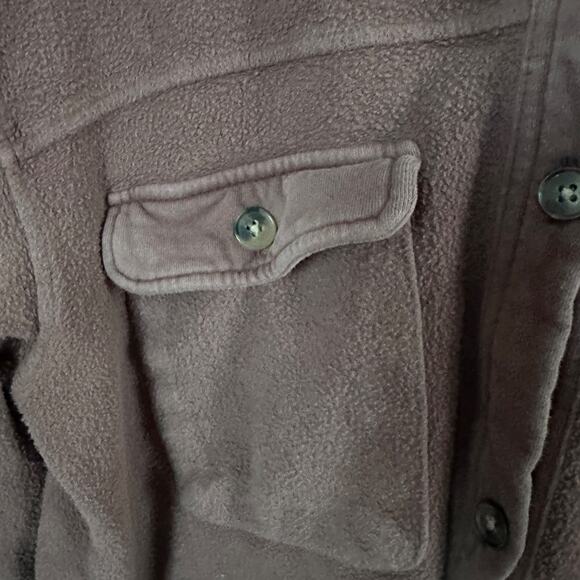 forever 21 women’s brown fleece shacket duster longline shirt jacket size medium - Picture 4 of 5